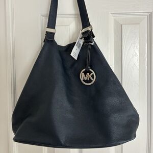 NWT $298 Michael Kors Large Colgate Navy Grab Bag - Slouchy Tote - Super Soft